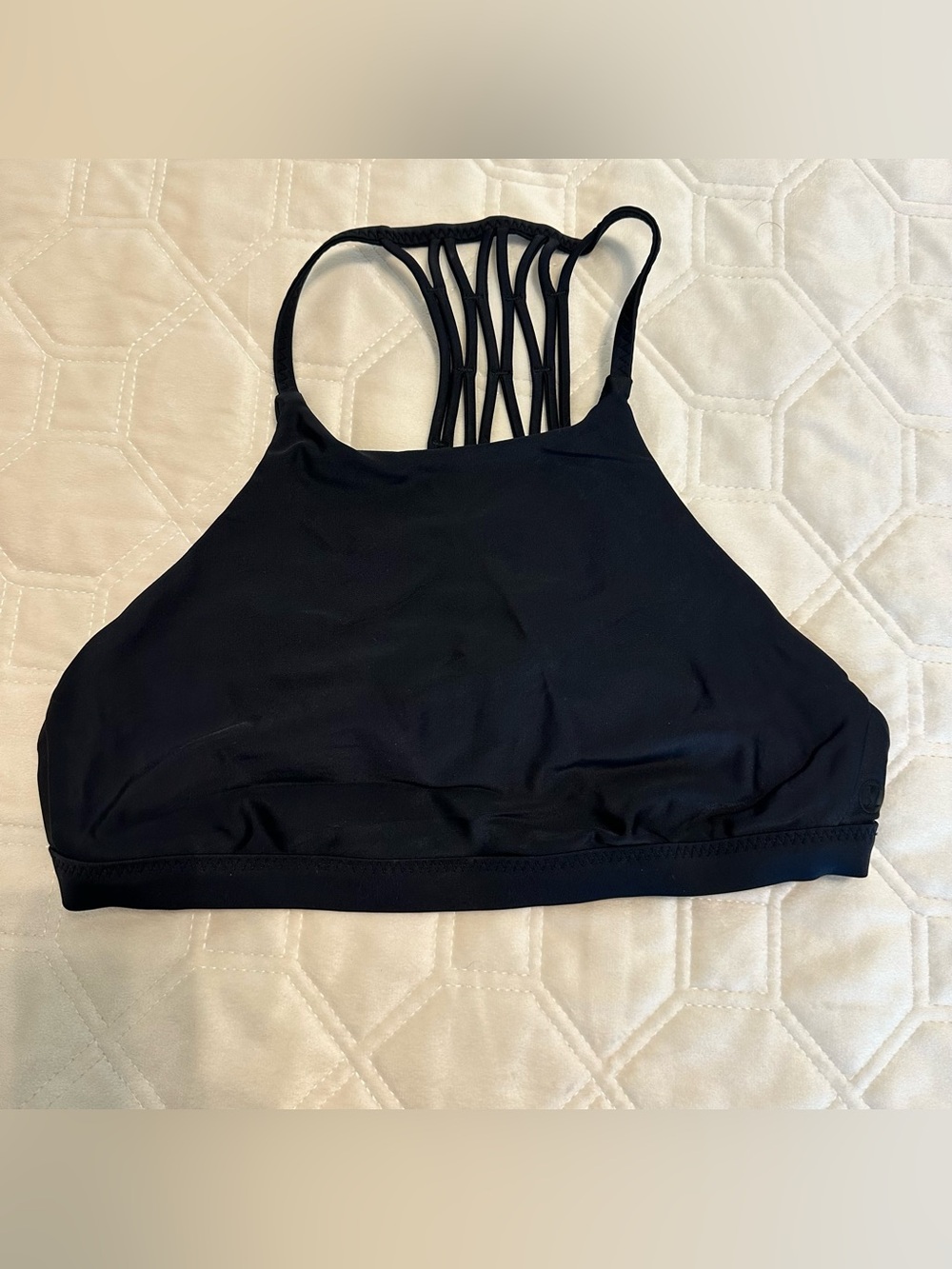Lululemon Women’s High Neck Strappy Back Bralette - Black